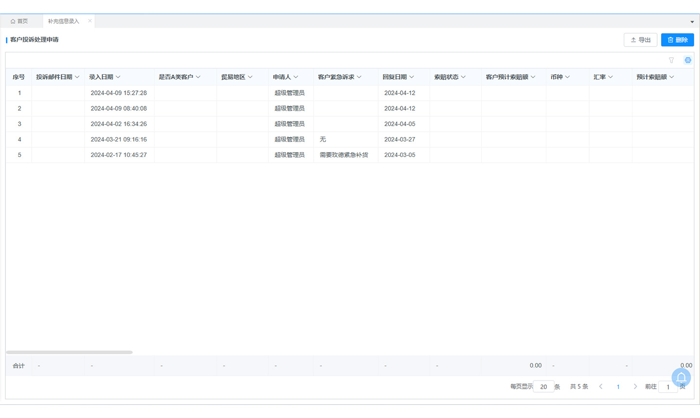 客戶投訴、投訴信息收集
